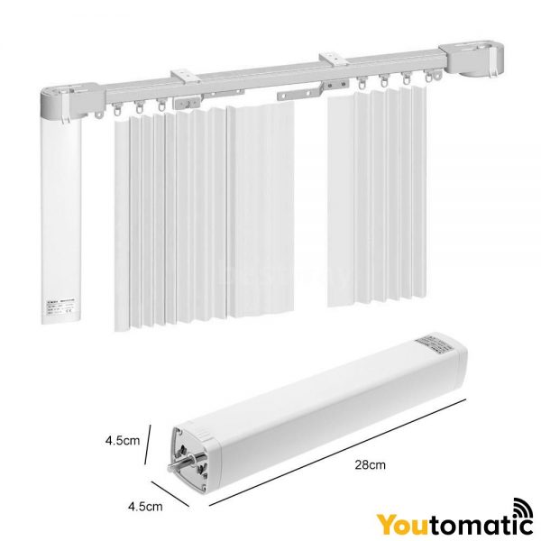 Youtomatic Wi-Fi Curtain Motor with Tracks | Youtomatic Solutions