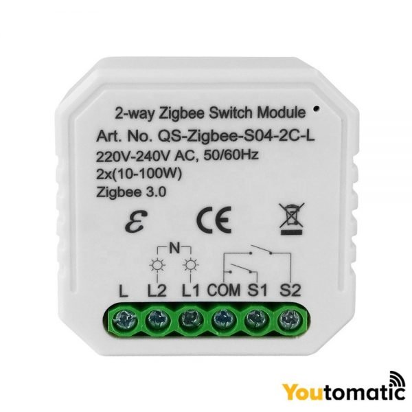 Youtomatic Dual Channel Zigbee Relay