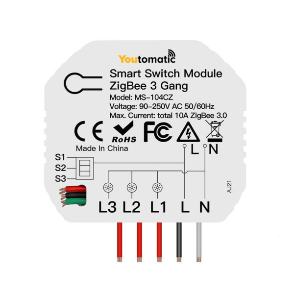 Youtomatic Three Channel Zigbee Relay